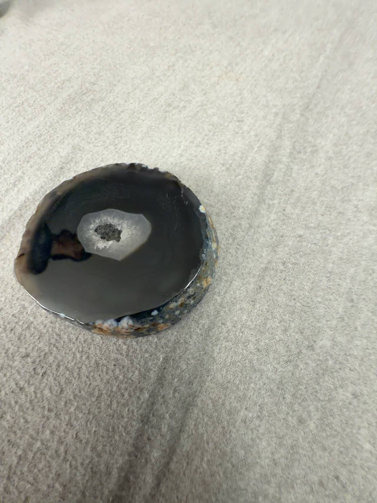 Black Agate Slice Cabochon