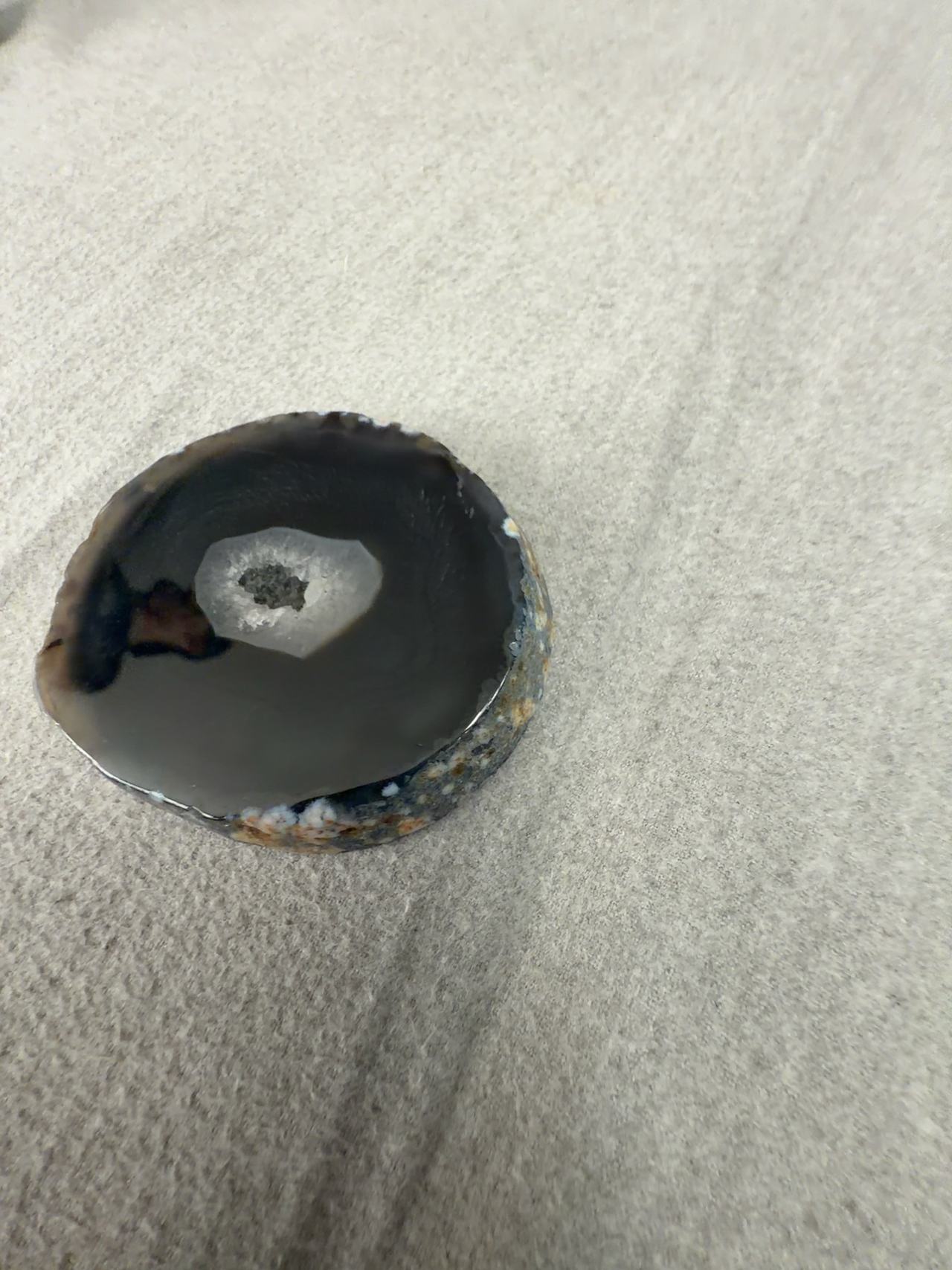 Black Agate Slice Cabochon