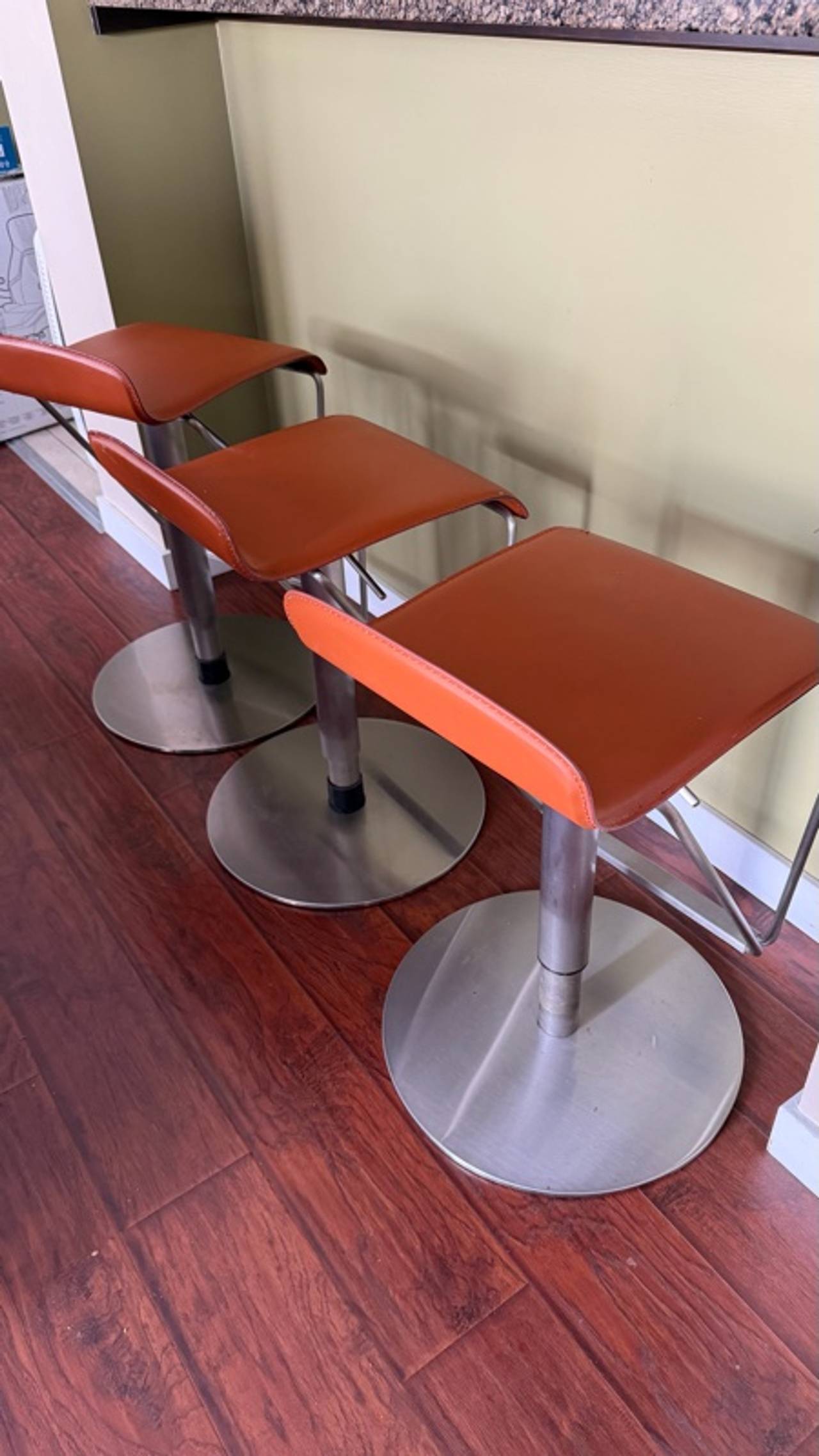Stainless Steel Adjustable Height Swivel Bar Stool