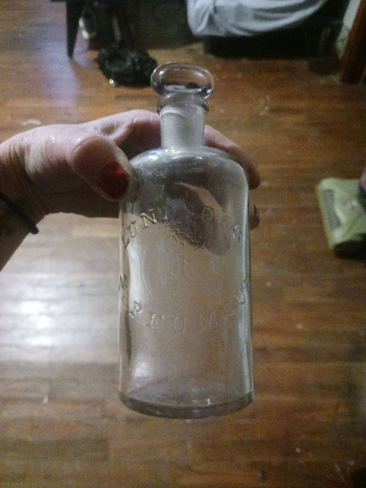 Lundborg Perfumer Antique Glass Bottle