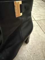 Michael Kors Black Leather Gold Hardware Ankle Boots - Size 7 - Image 6
