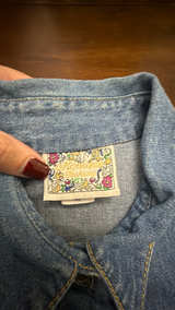 Monique Fashions Vintage Beaded Denim Shirt: size 10 - Image 4