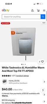 TaoTronics Topfill Cool & Warm Mist Humidifier - Image 3