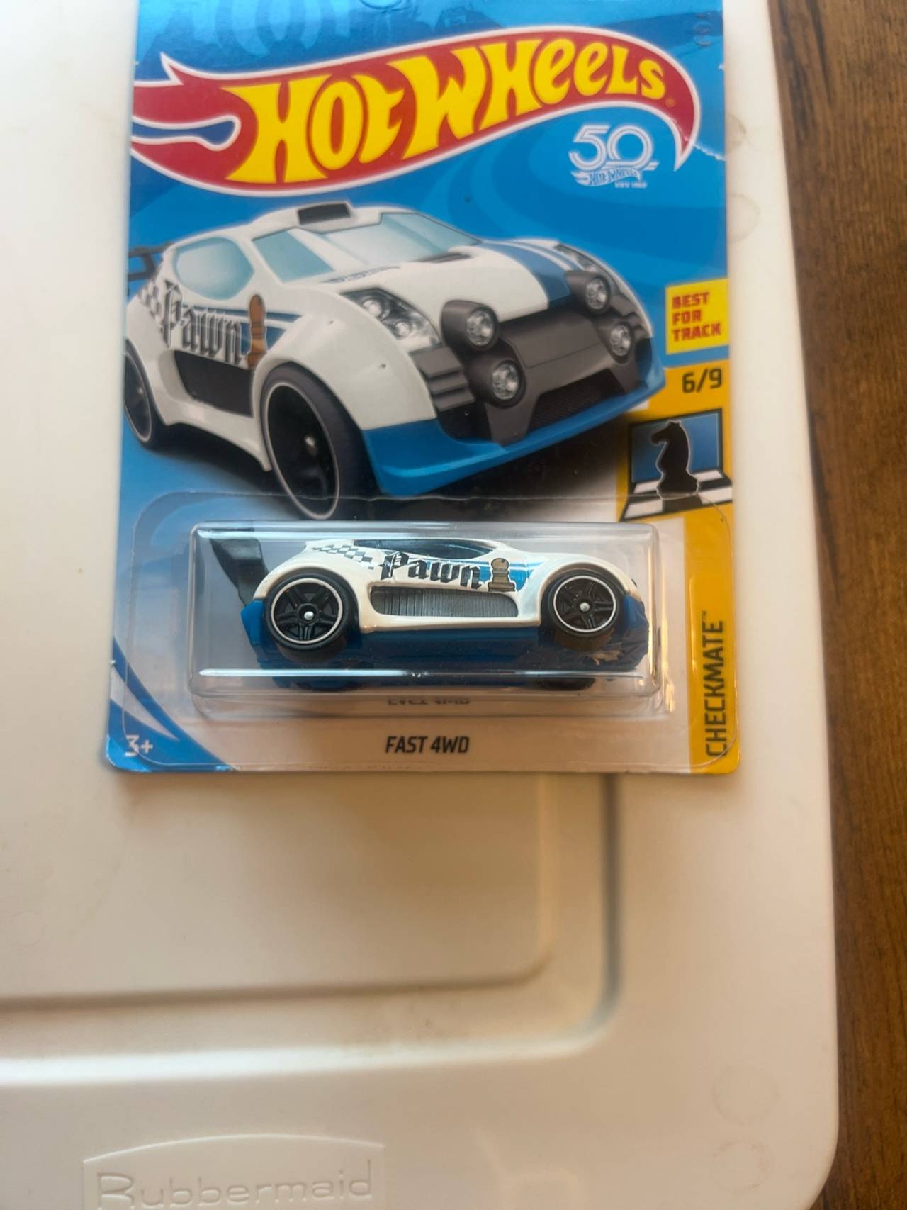 Hot Wheels Fast 4WD Checkmate Pawn White