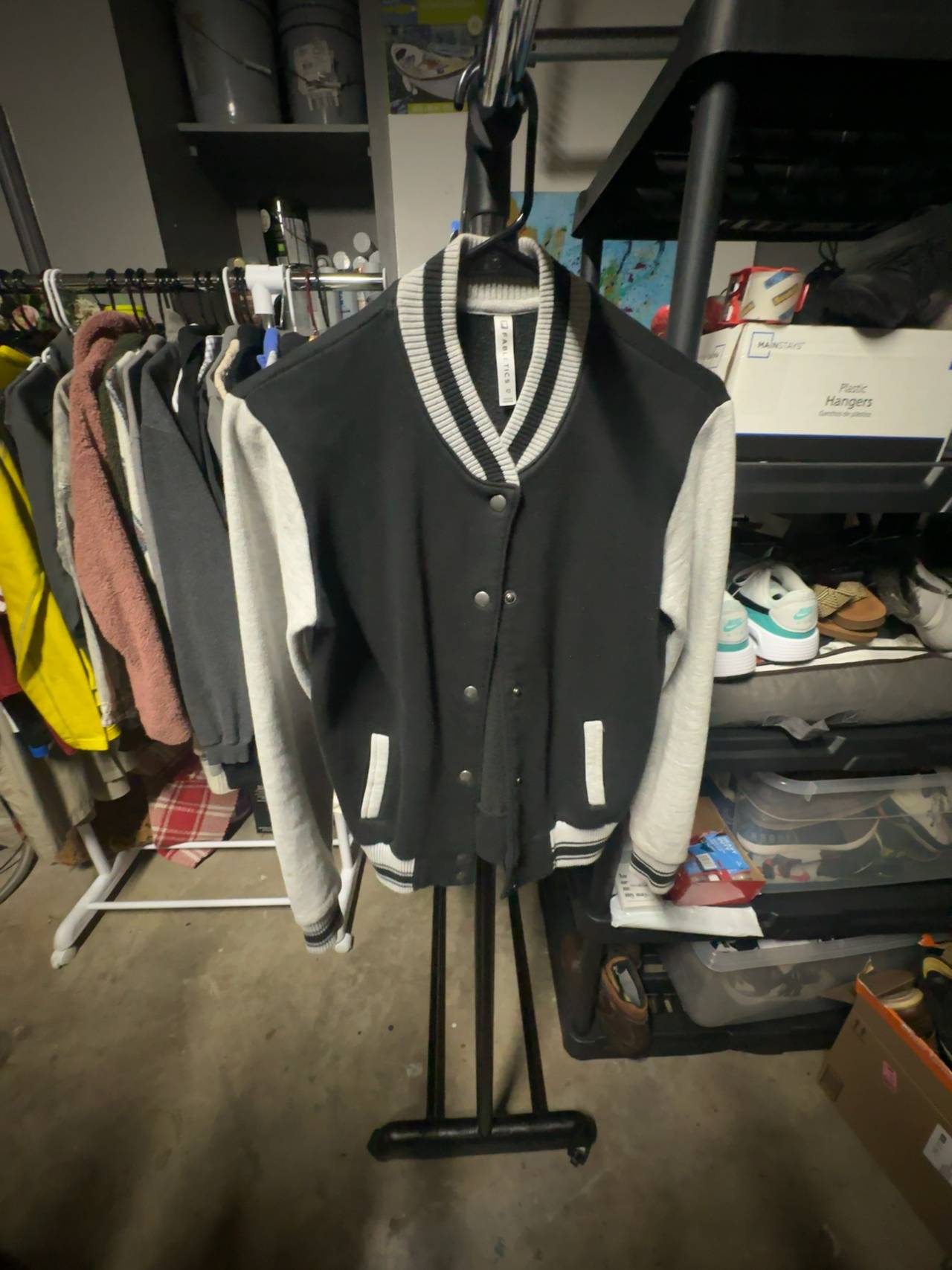 Fabletics Varsity Jacket Black/White Size XS