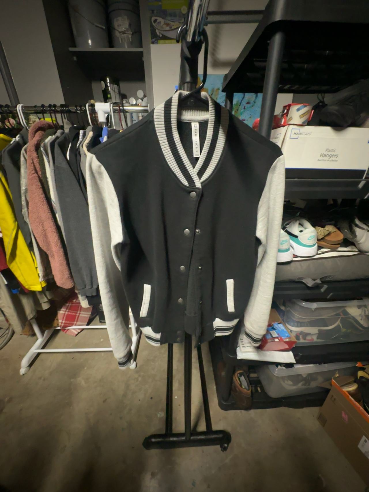 Fabletics Varsity Jacket Black/White Size XS