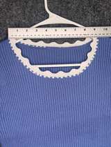Scalloped Trim Ribbed Long Sleeve Top - Image 2