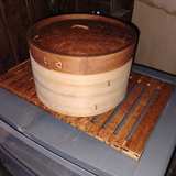 Bamboo Steamer Basket with Lid - Image 2