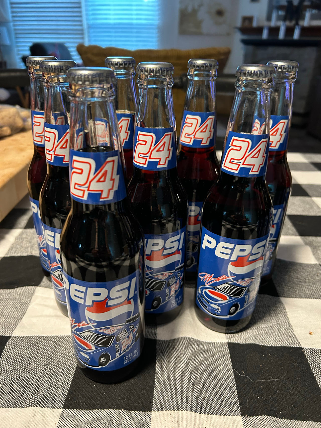 Vintage Jeff Gordon Pepsi 12oz Glass Bottles (Set of 8)