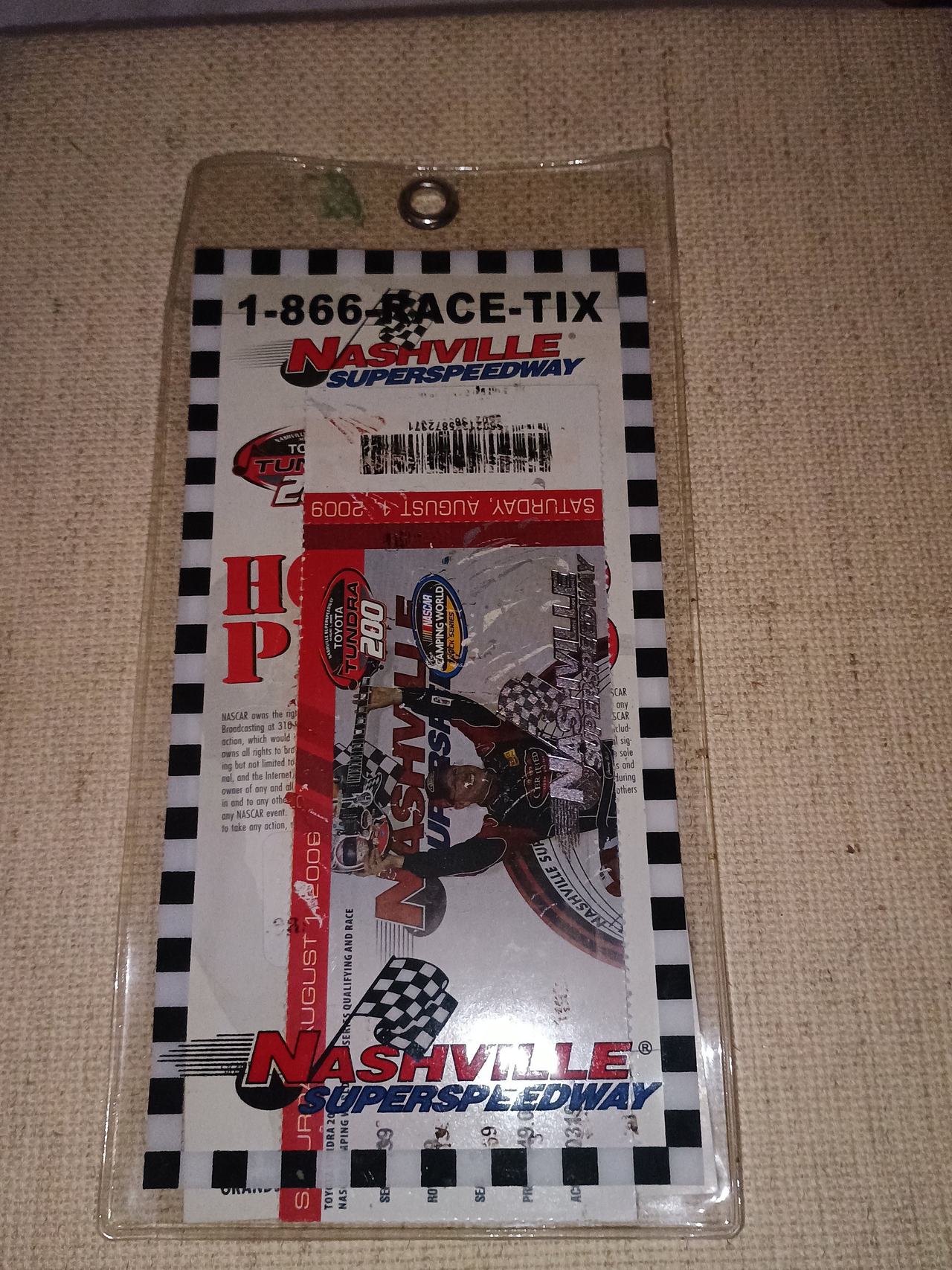 2009 NASCAR Toyota Tundra 200 Nashville Superspeedway Ticket Stub