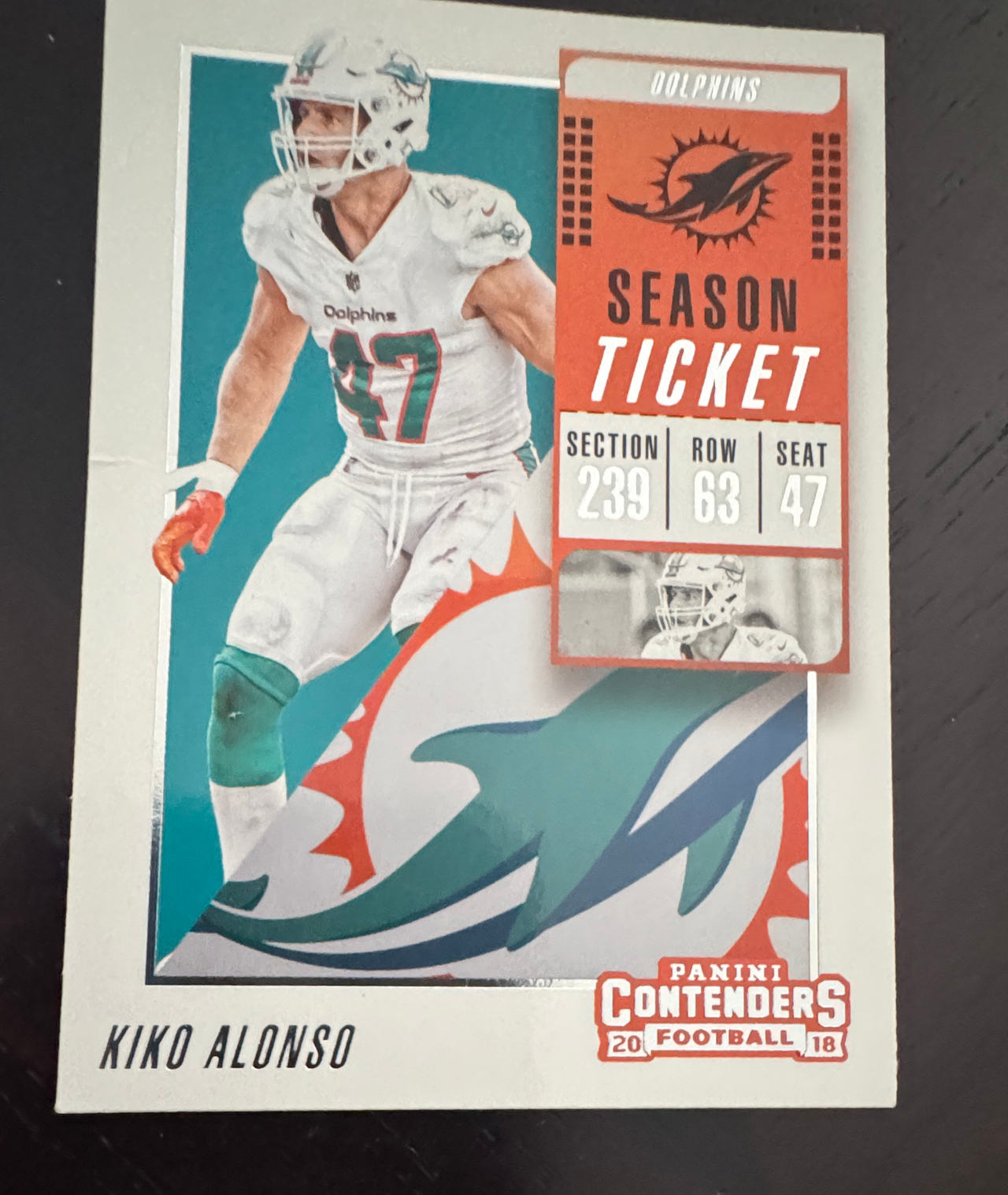 2018 Panini Contenders Kiko Alonso Season Ticket #47