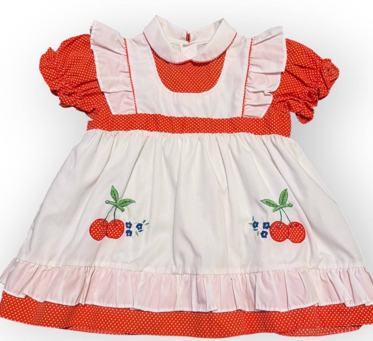Vintage Style Cherry Pinafore Dress