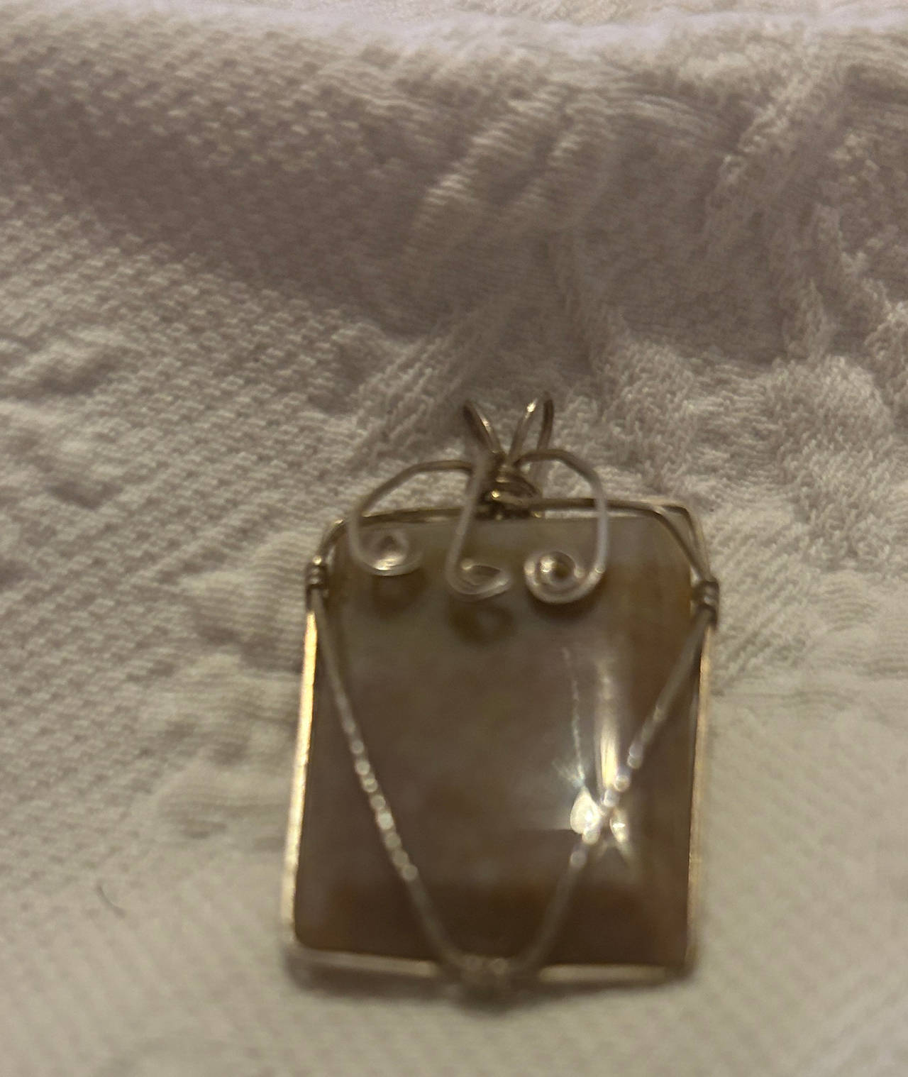 Handmade Wire Wrapped Agate Stone Pendant