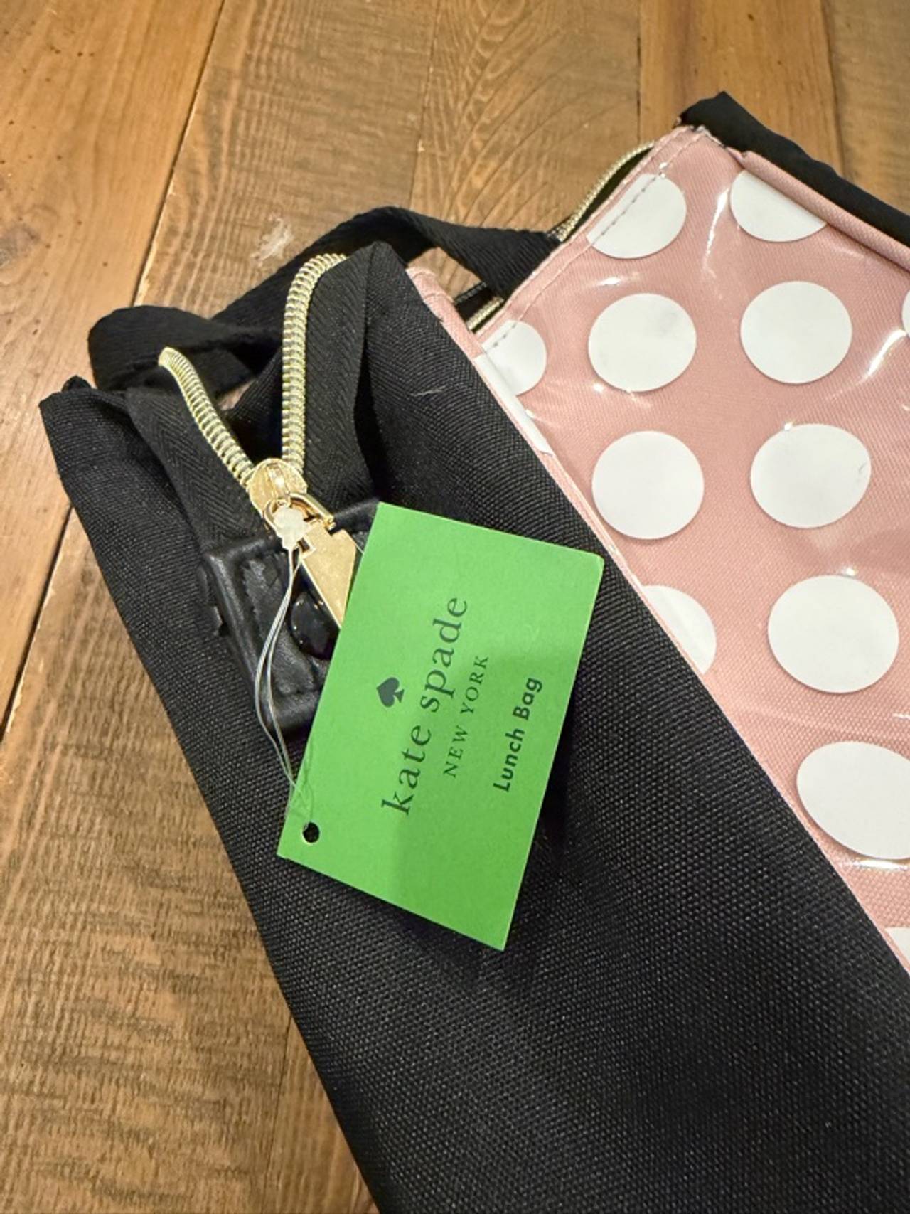 Kate Spade Dot Insulated Lunch Tote Bag Pink/White