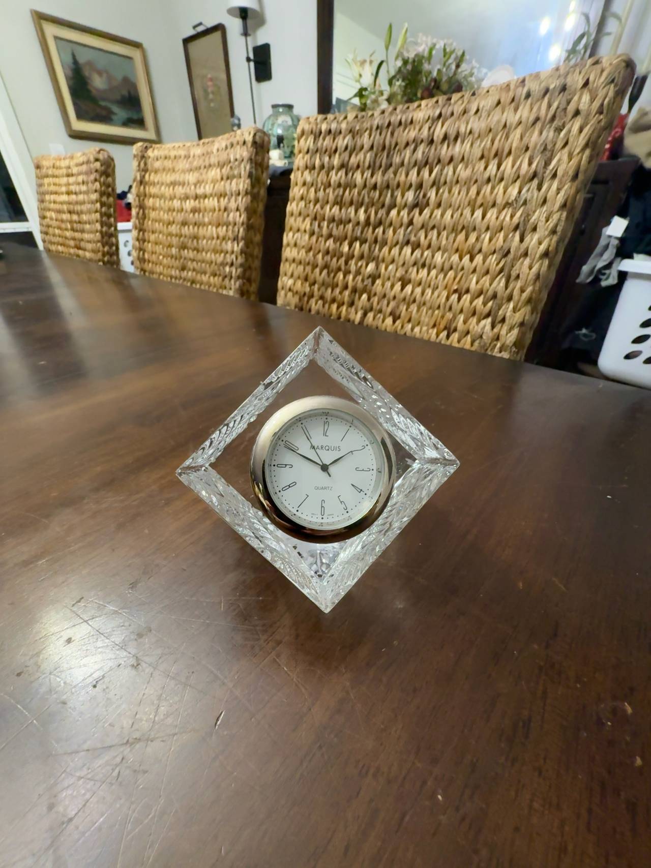 Waterford Crystal Meridian Cube Desk Clock