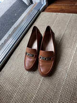Women's Brown Leather Loafers - Image 1