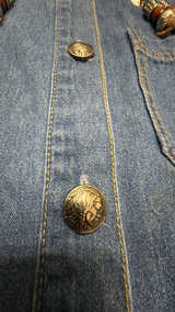 Monique Fashions Vintage Beaded Denim Shirt: size 10 - Image 3