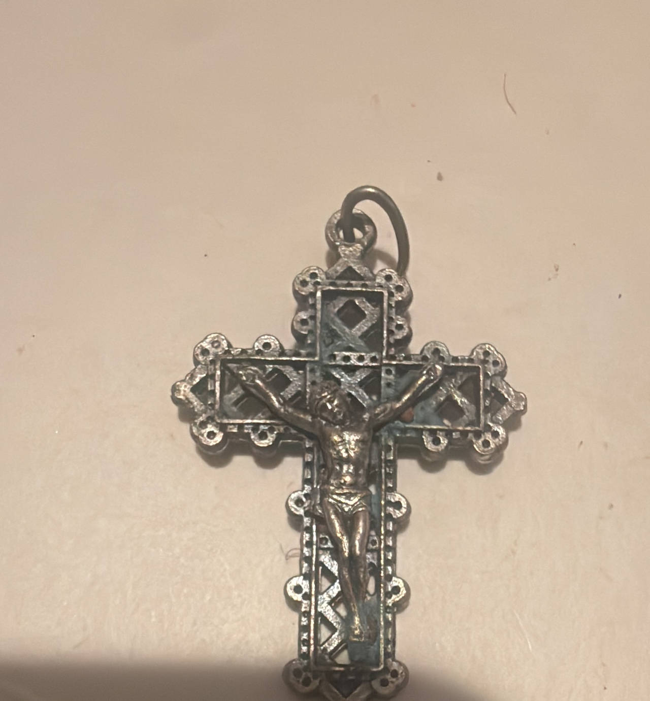 Vintage Filigree Crucifix Pendant