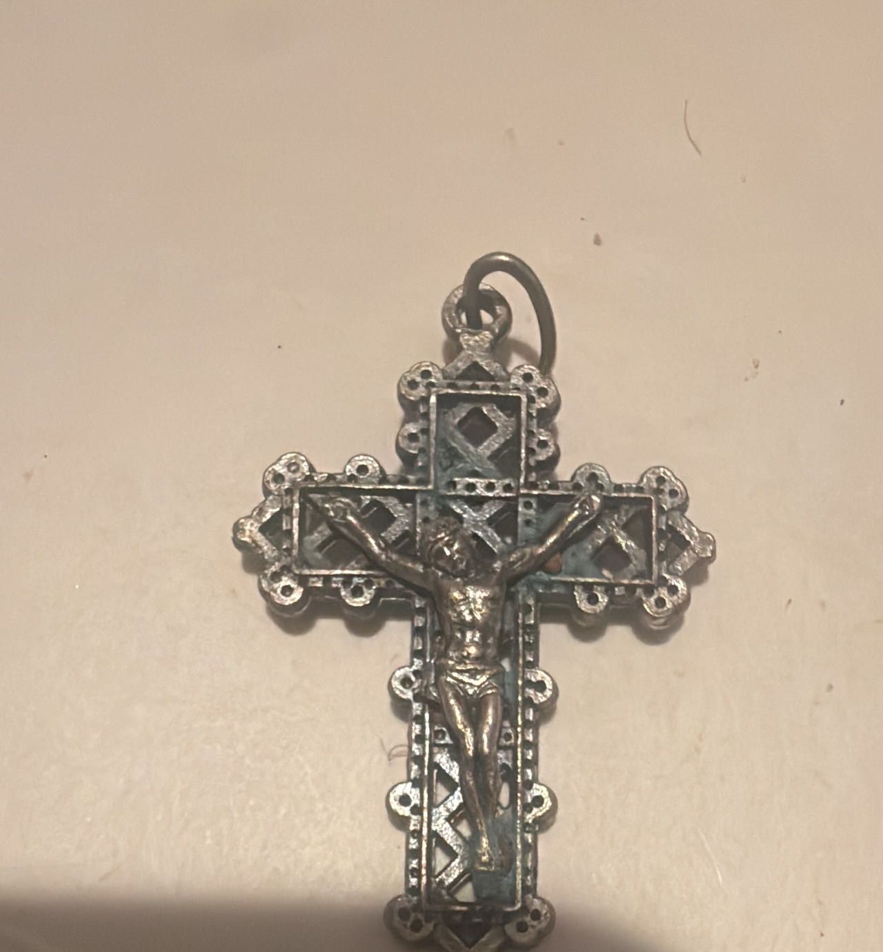 Vintage Filigree Crucifix Pendant