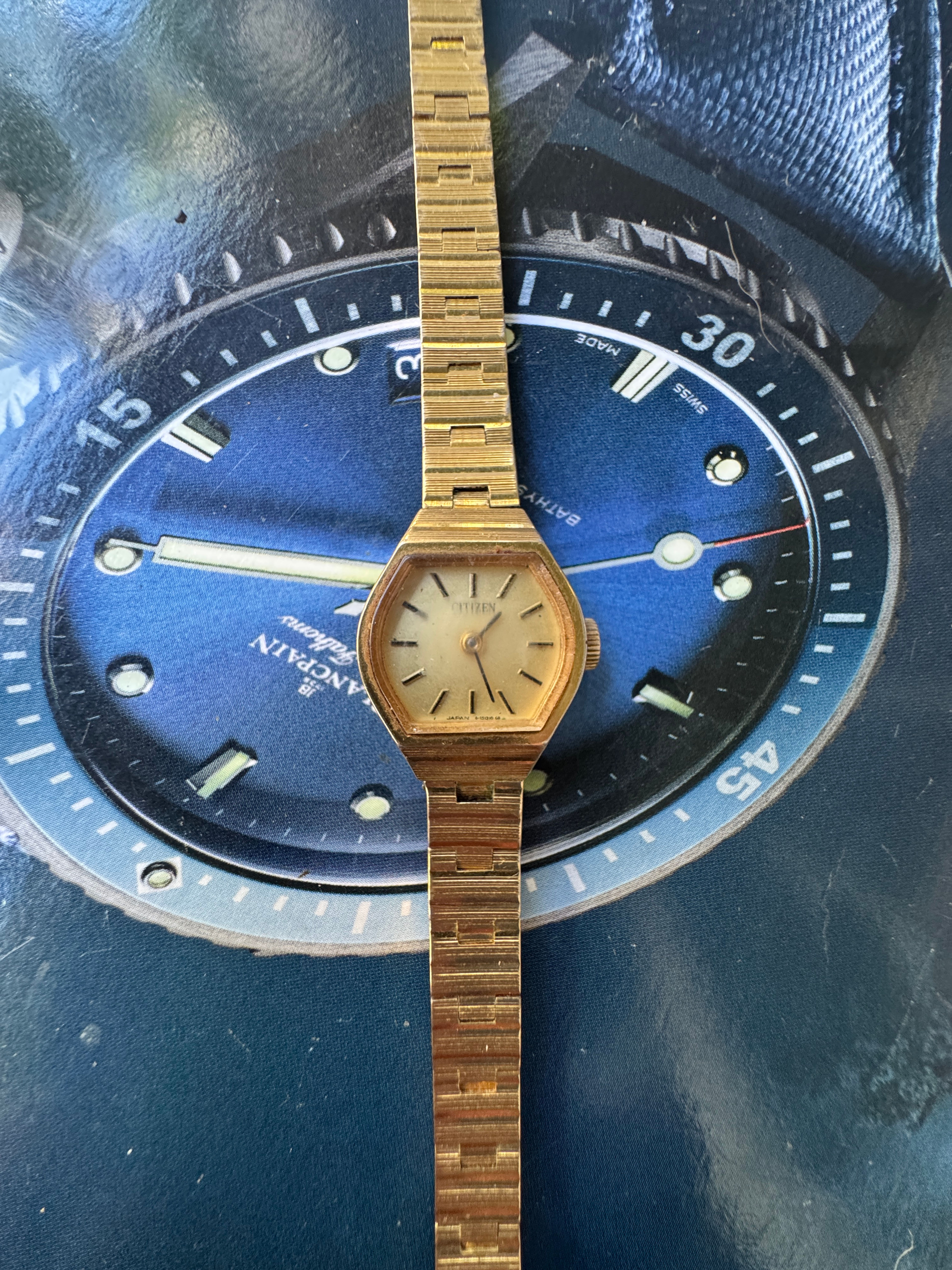 Citizen Vintage Ladies Hexagonal Gold Tone Watch
