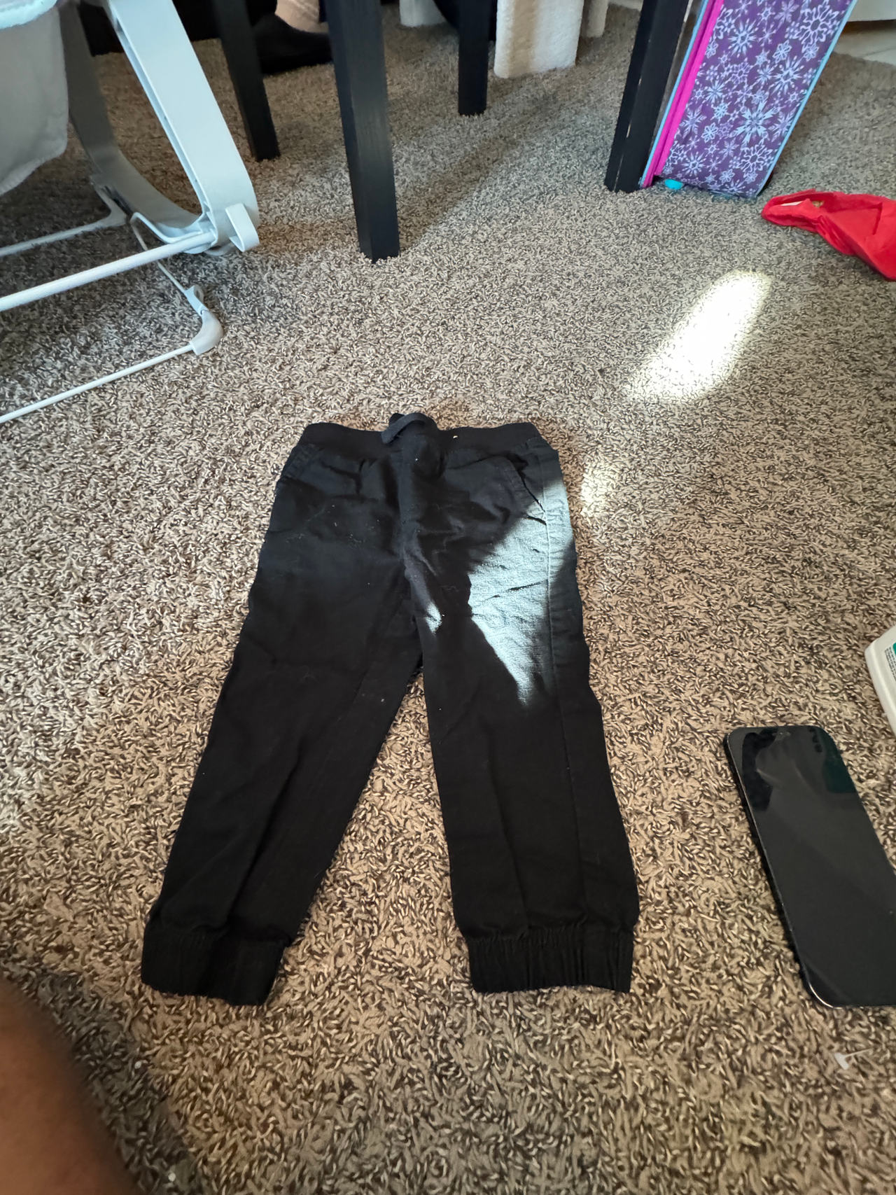 Kids Black Jogger Pants