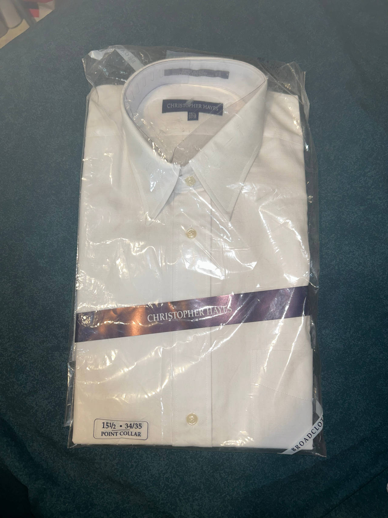 Christopher Hayes Broadcloth Point Collar Dress Shirt