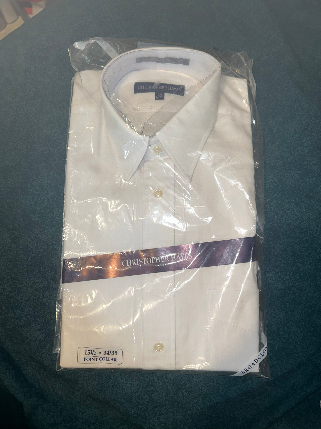 Christopher Hayes Broadcloth Point Collar Dress Shirt
