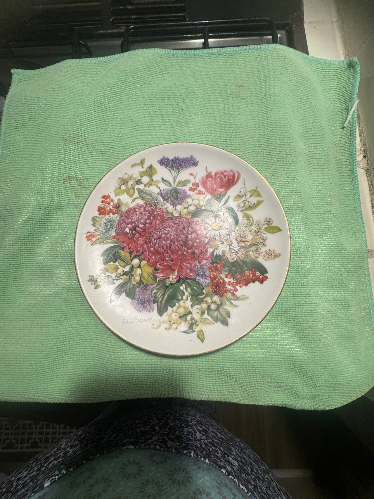 Decorative Floral Collector Plate