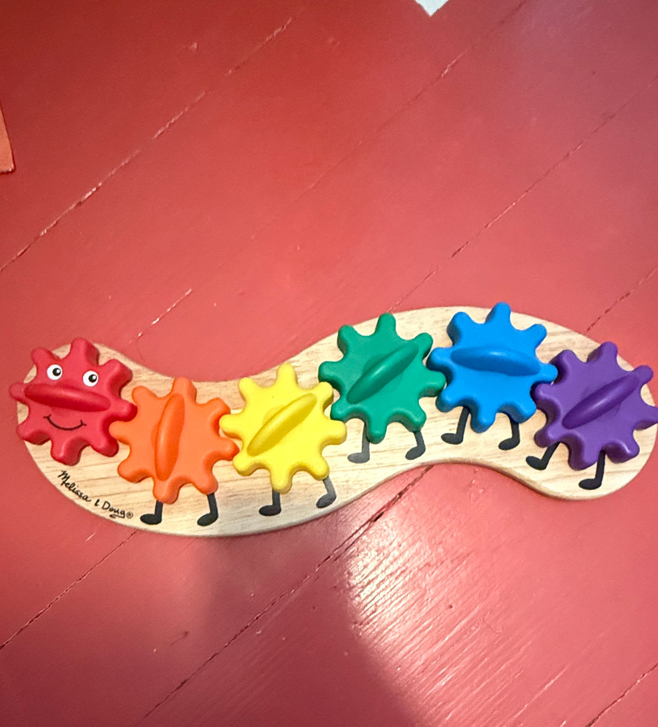 Melissa & Doug Rainbow Caterpillar Gear Toy