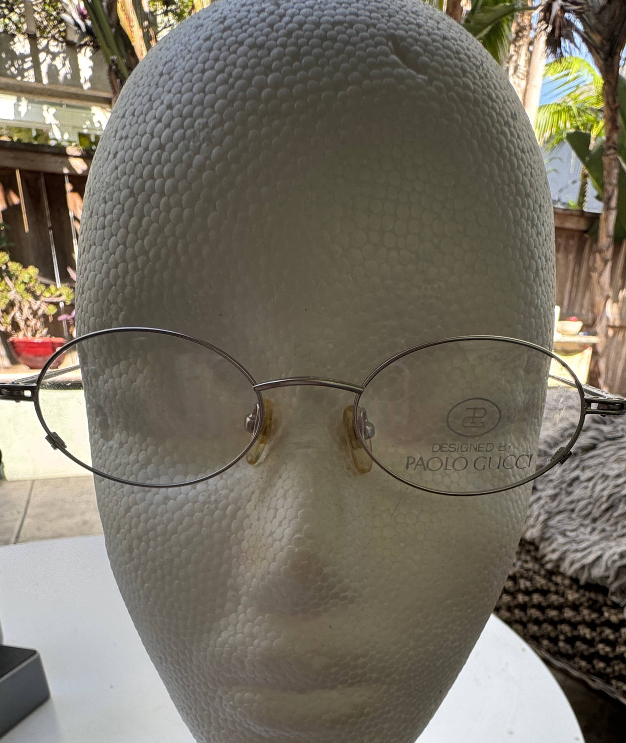 Paolo Gucci Vintage Oval Metal Eyeglasses