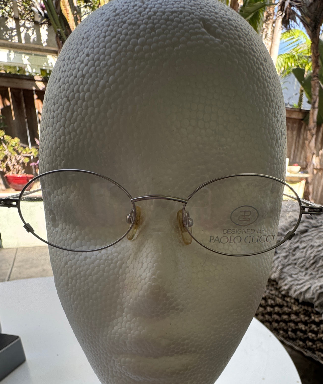 Paolo Gucci Vintage Oval Metal Eyeglasses