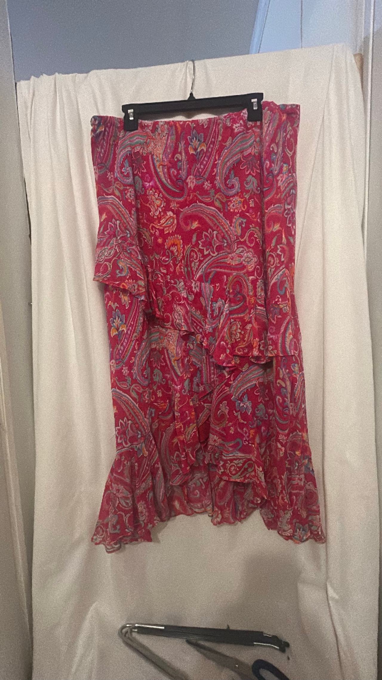 Lauren Ralph Lauren Pink Paisley Skirt