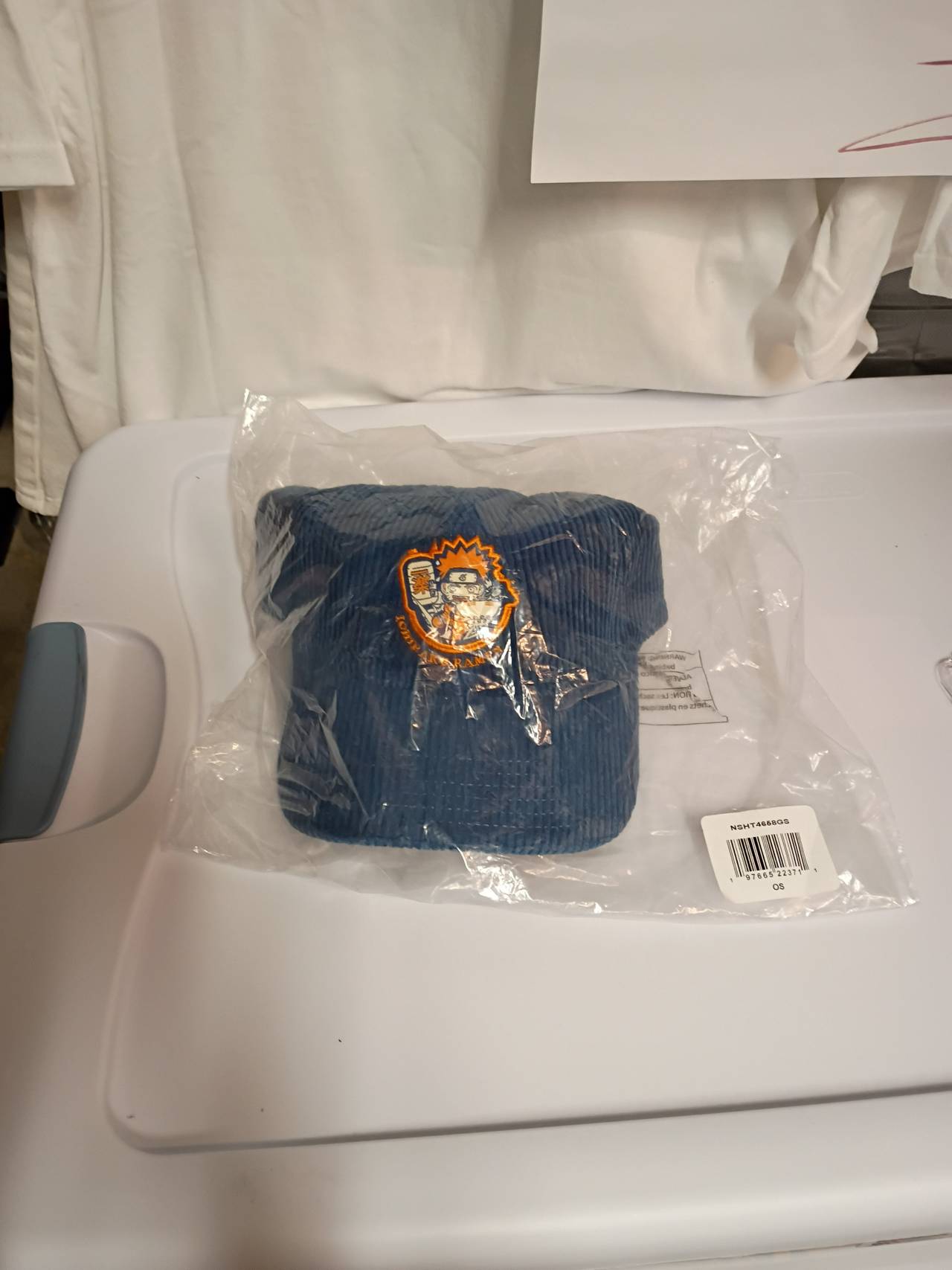 Naruto Shippuden Naruto Eating Ramen Navy Corduroy Dad Hat