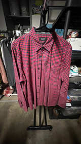Nordstrom Men's Red Striped Dress Shirt Size Large - Image 2