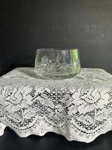 Vintage Rogaska Cut Crystal Bowl Richmond Pattern Yugoslavia Signed 6" - Image 4
