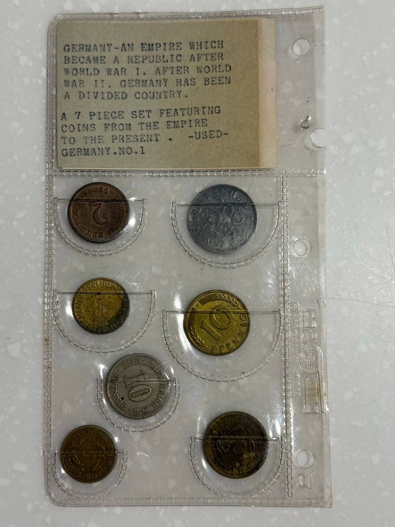 Vintage German 7-Piece Coin Collection Set