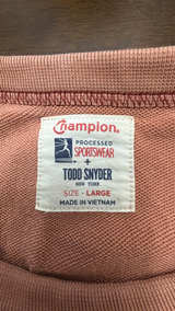 Champion x Todd Snyder Pink Short Sleeve Sweatshirt: Large - Image 2