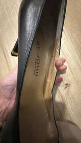 St. John Black Leather Pumps - Image 4