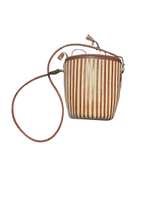 Striped Canvas Bucket Bag - Image 4