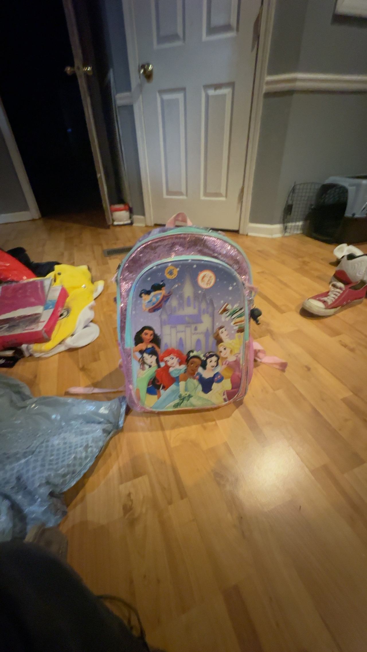 Disney Princess Girls 17" Light Up Backpack Multi-Color