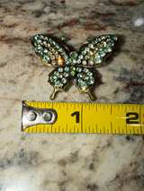 Vintage Style Rhinestone Butterfly Brooch - Image 5