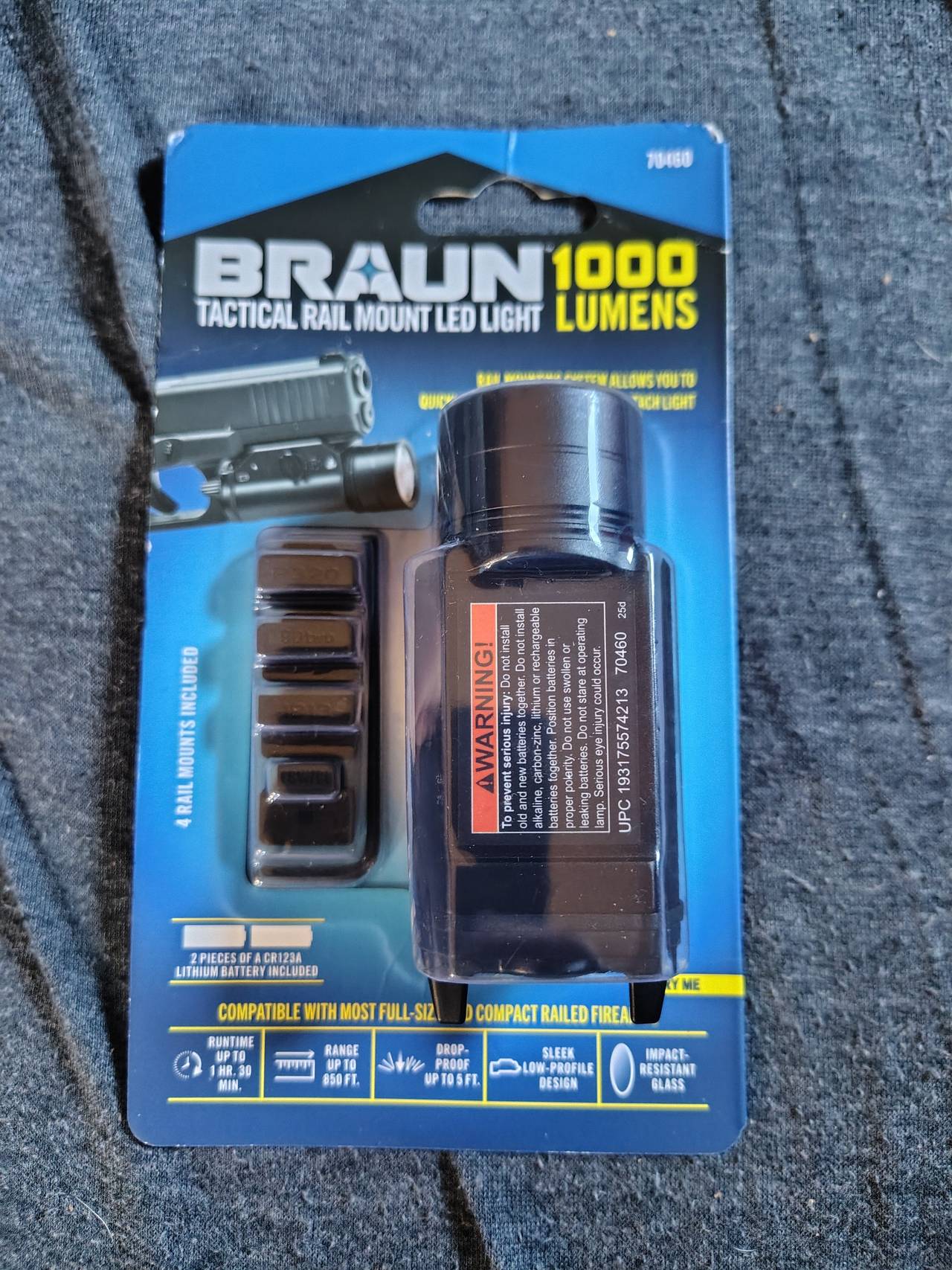 Braun 1000 Lumens Tactical Rail Mount LED Light