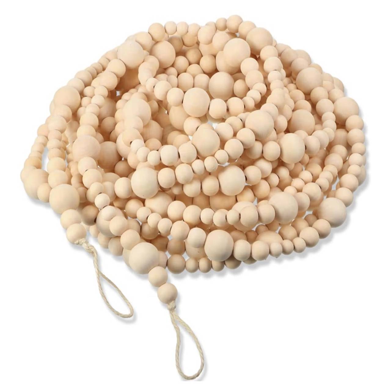 Giegxin 1 Pcs 32.8 Feet Christmas Wooden Bead Garland Xmas Tree Beads Garland
