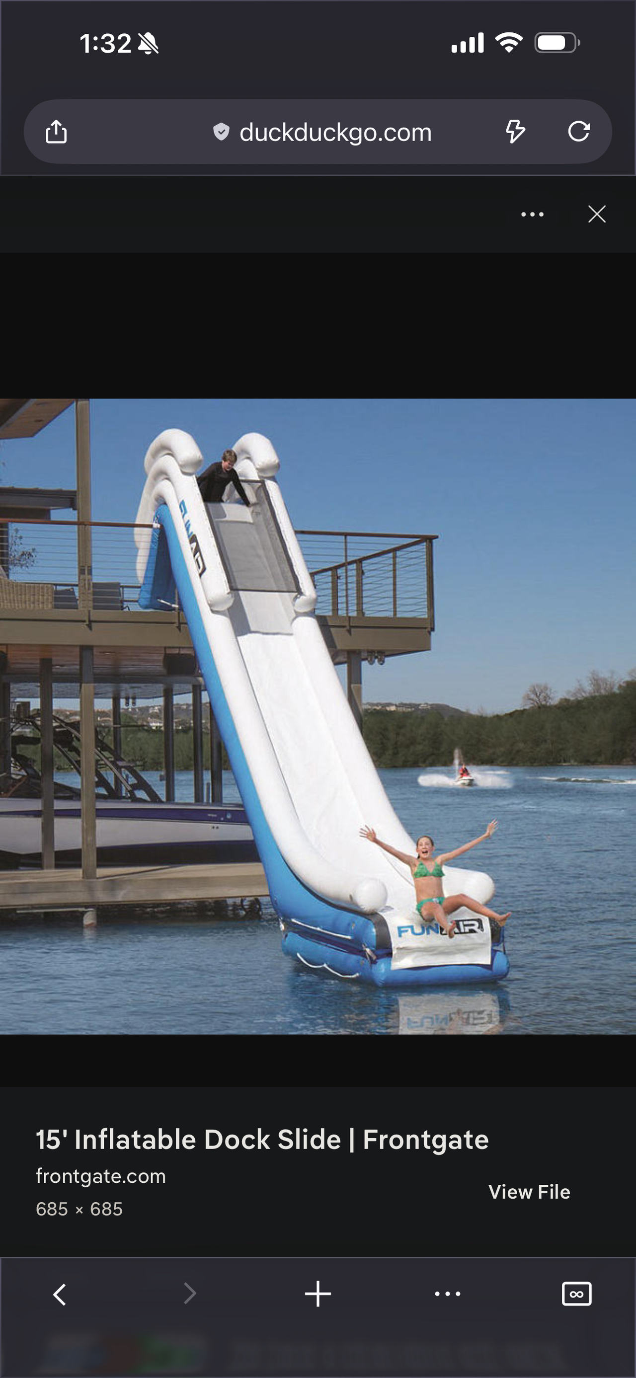 Frontgate 15' Inflatable Dock Slide - New (in Storage)