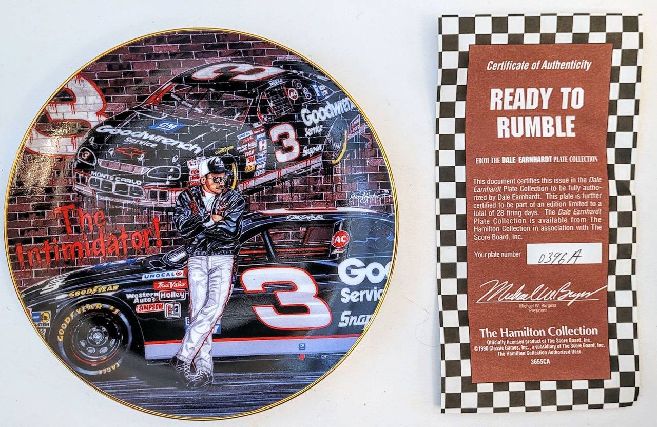 The Hamilton Collection Dale Earnhardt Ready to Rumble Collector Plate