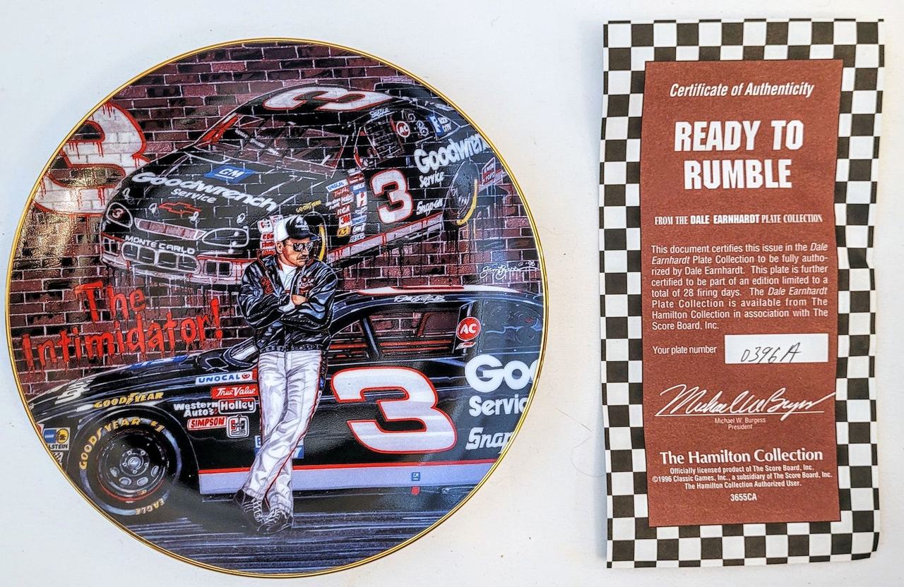 The Hamilton Collection Dale Earnhardt Ready to Rumble Collector Plate