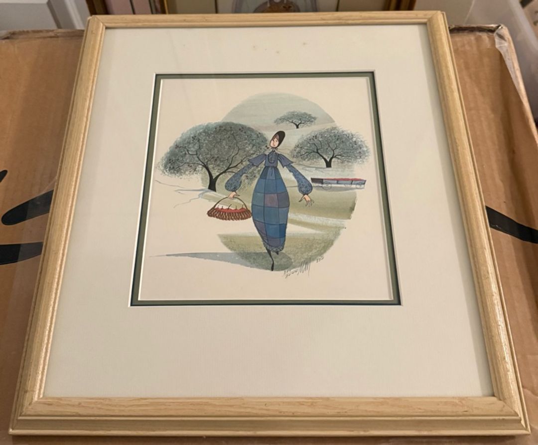 Patricia Buckley Moss Orchard Love 1986 Signed Lithograph