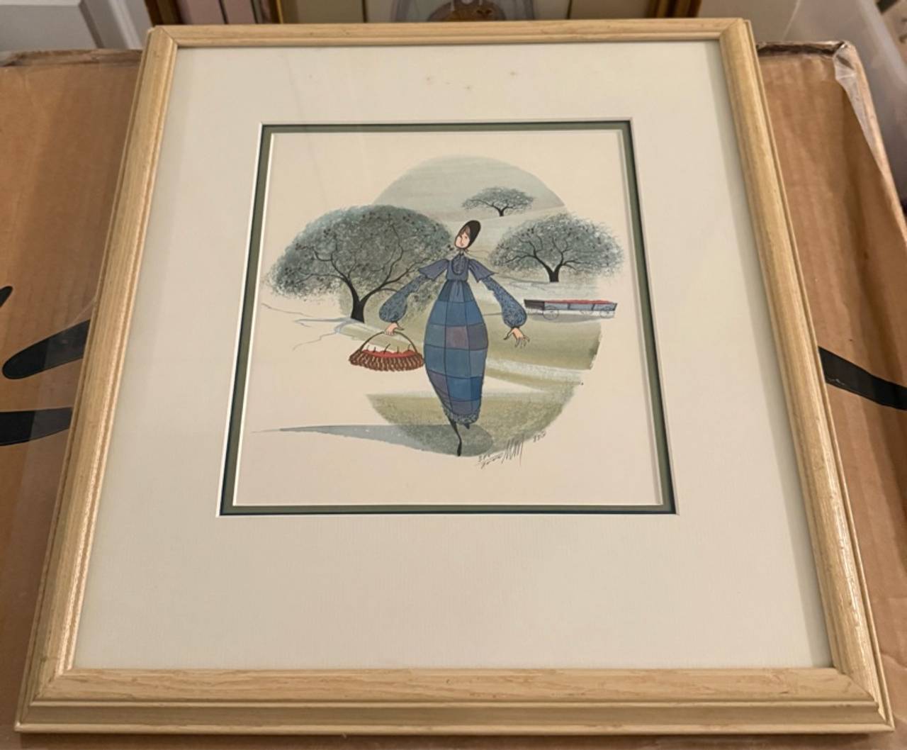 Patricia Buckley Moss Orchard Love 1986 Signed Lithograph