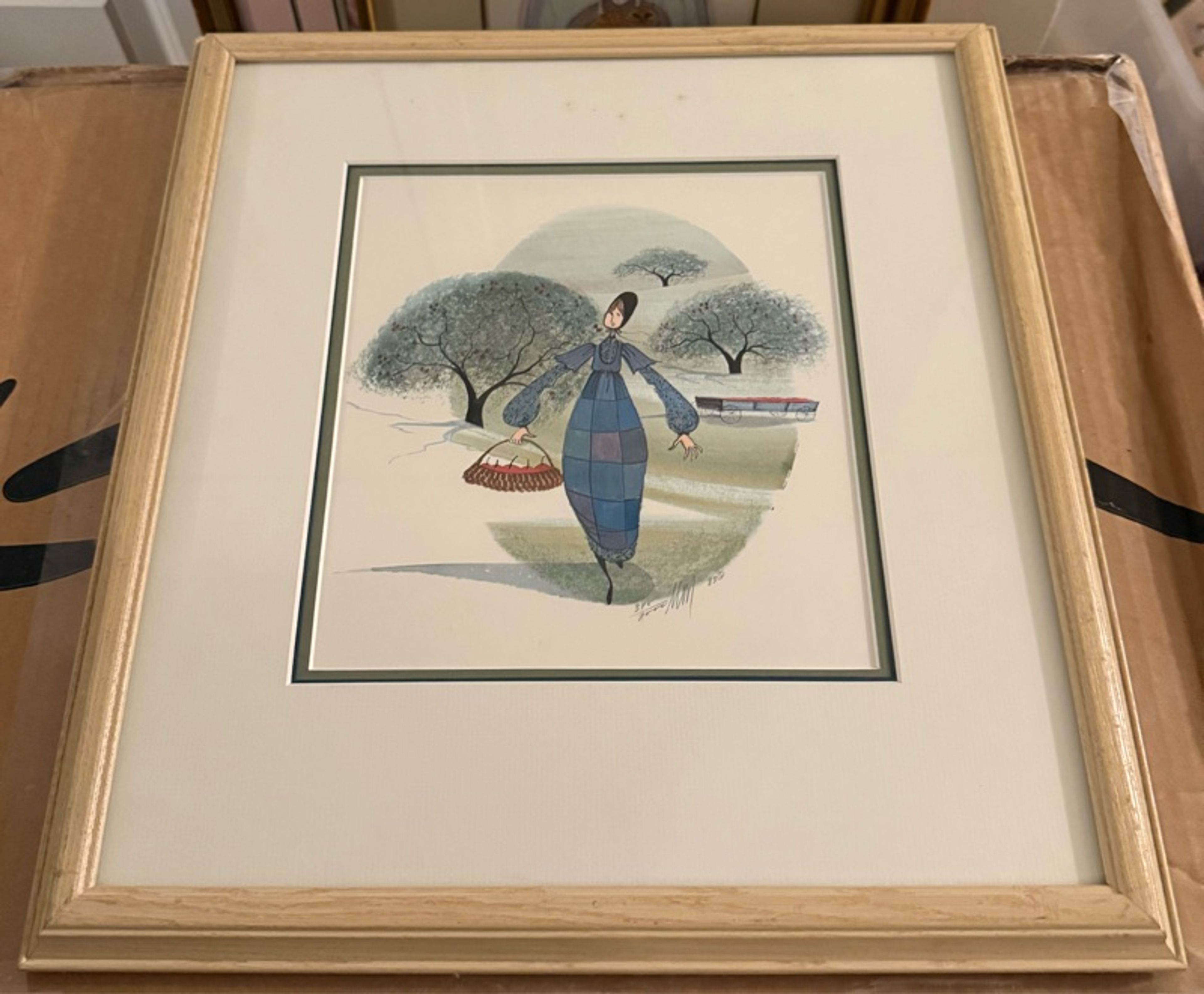 Patricia Buckley Moss Orchard Love 1986 Signed Lithograph