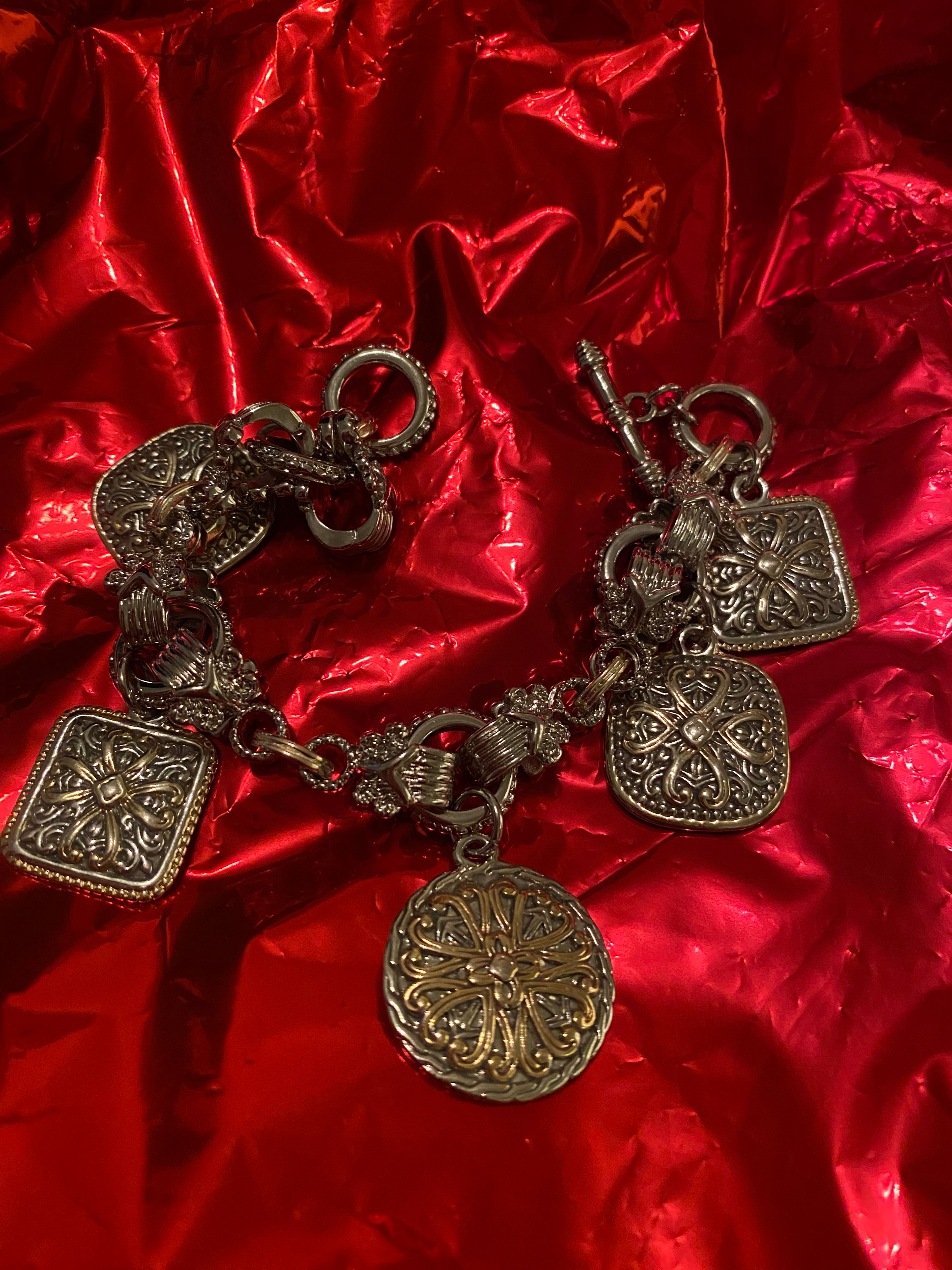 Vintage Silver Charm Bracelet - Image 3